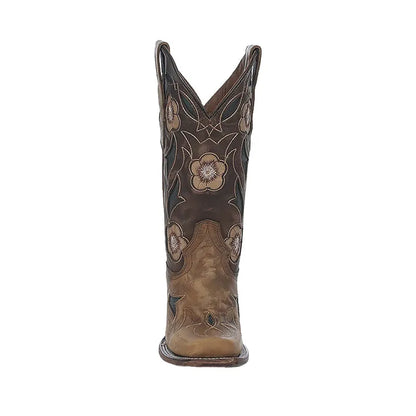 Women's Inlay & Embroidery Square Toe Sand