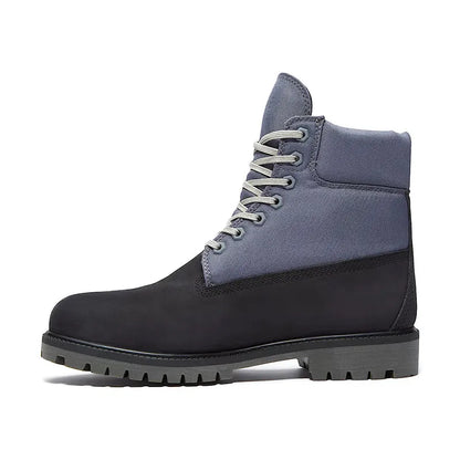 Men's 6" Heritage Waterproof Black Nubuck/Medium Grey