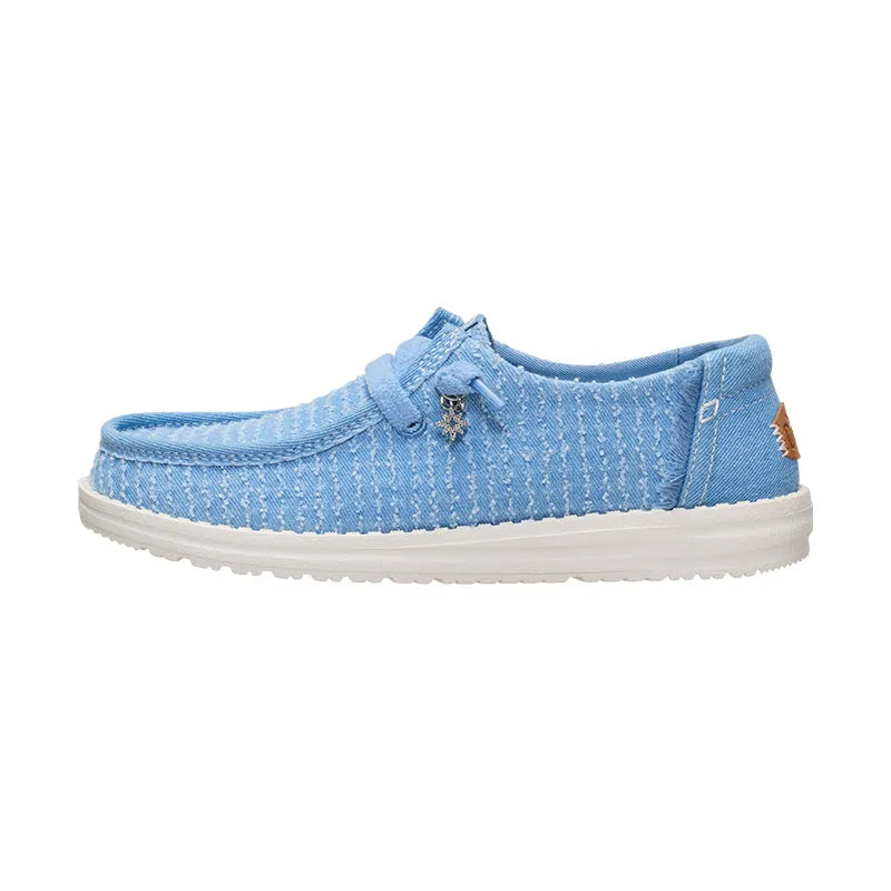 Women's Wendy Frayed Canvas Faded Denim