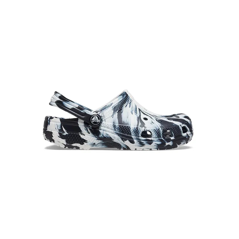 Kid's Preschool Classic Marbled Clog Black/White