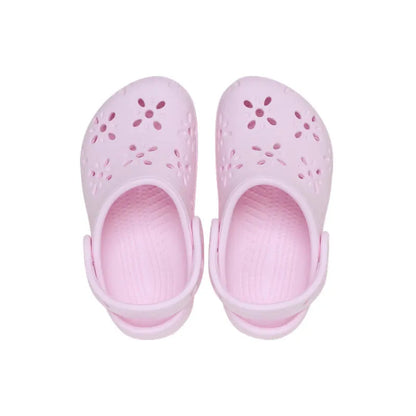 Kid's Preschool Classic Floral Cut Out Clog Pink Milk