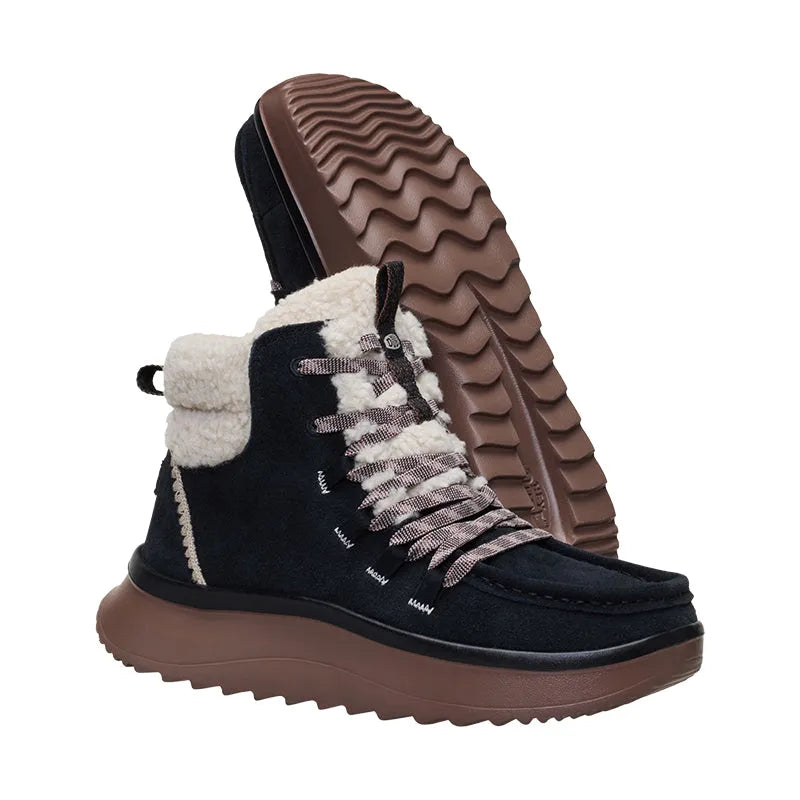 Women's Wendy Peak Apres Suede Cozy Stitch Black/Tan