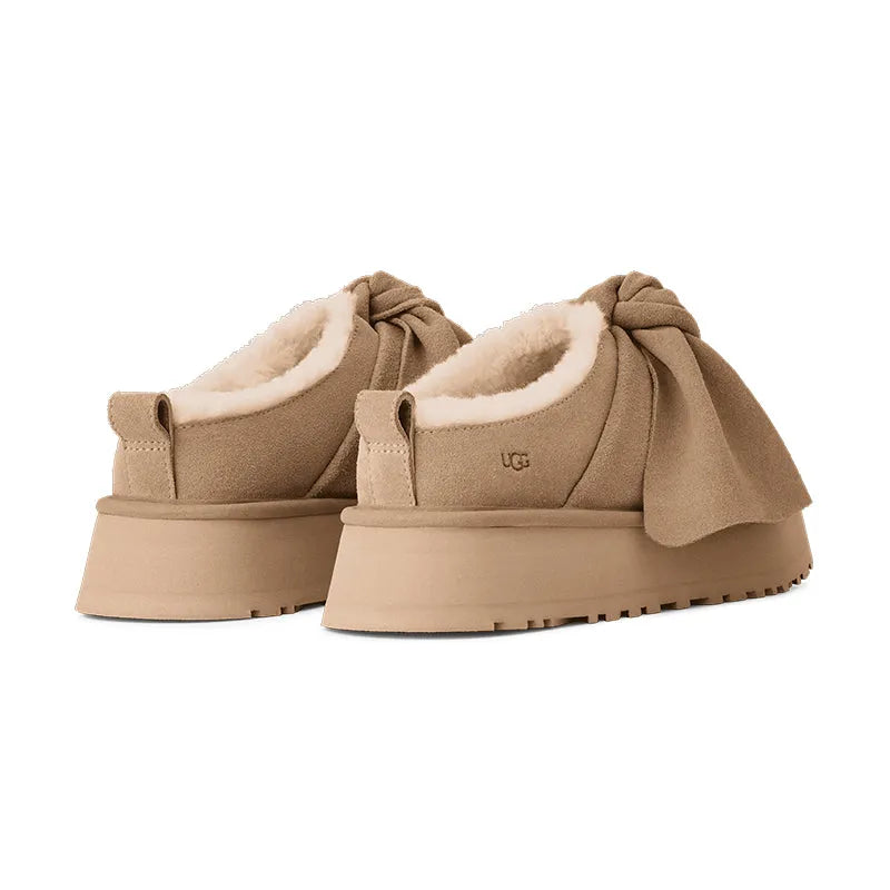 Women's Platform Slip-On Bow Sand