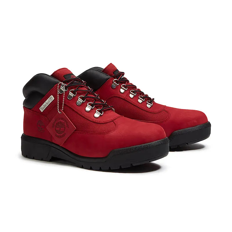 Men's Field Boot Mid Waterproof Dark Red Nubuck