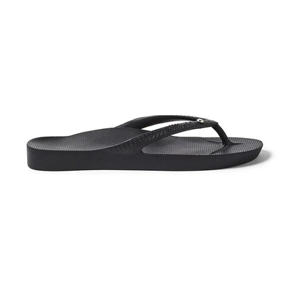 Women's Arch Support Flip Flop Crystal Black