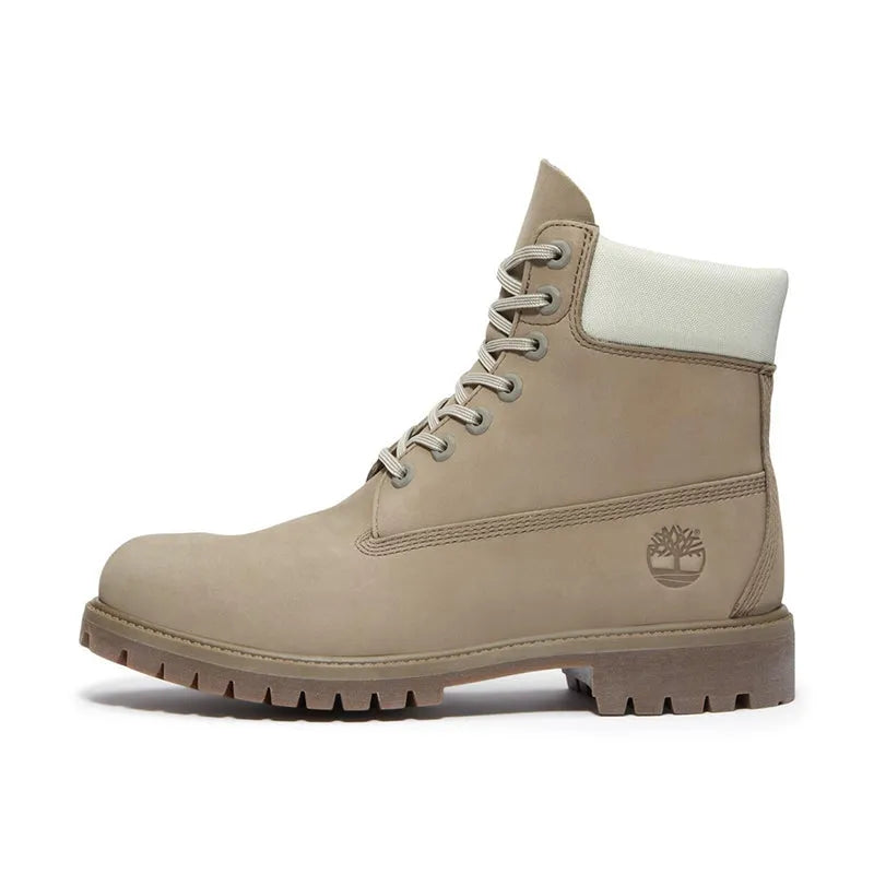 Men's 6" Premium Waterproof Medium Grey Nubuck/Light Green