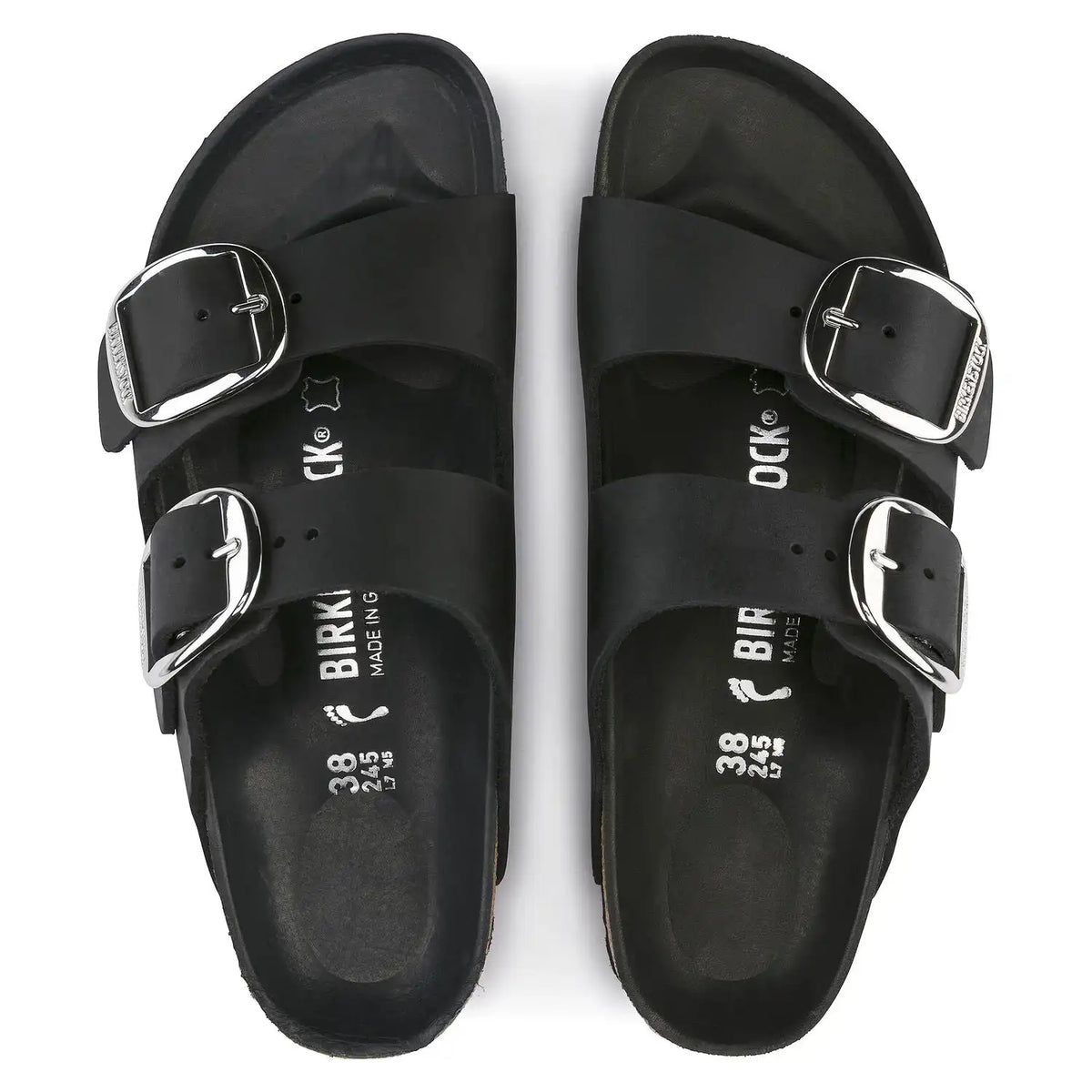 Women's Arizona Big Buckle (NARROW) Black Leather