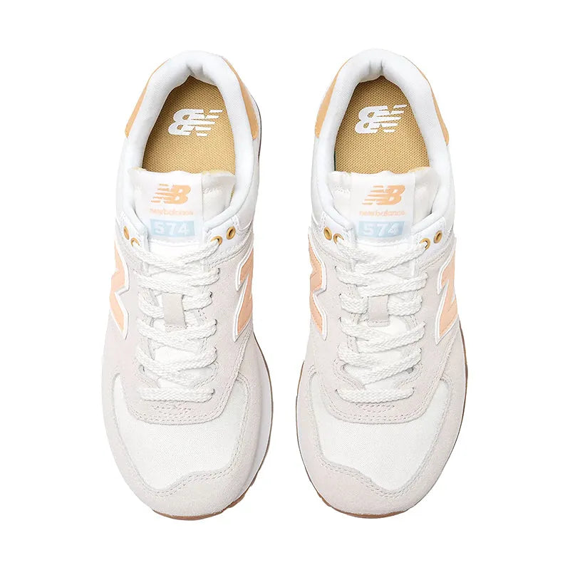 Women's 574 Timberwolf/Alpha Orange