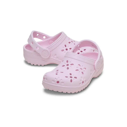 Kid's Preschool Classic Floral Cut Out Clog Pink Milk