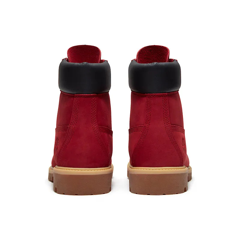 Men's 6" Premium Waterproof Dark Red Nubuck