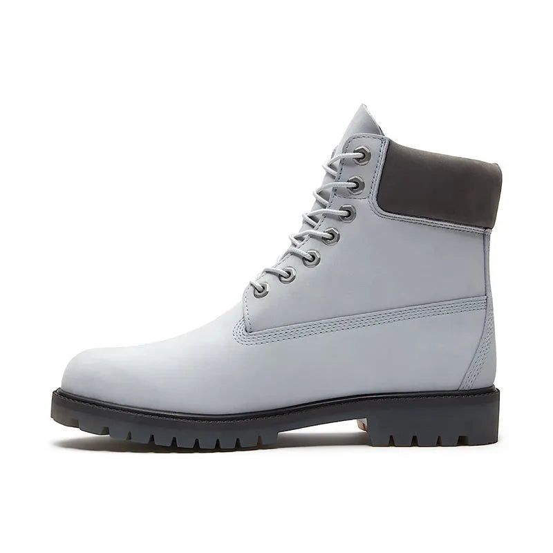 Men's 6" Premium Waterproof Light Blue Nubuck
