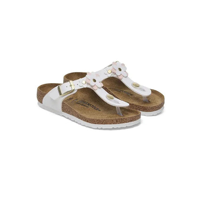 Kid's Preschool Gizeh Flowers Narrow White Birko-Flor