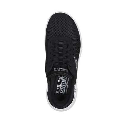 Women's Slip-Ins Go Walk Flex (WIDE) Black Textile/White Trim