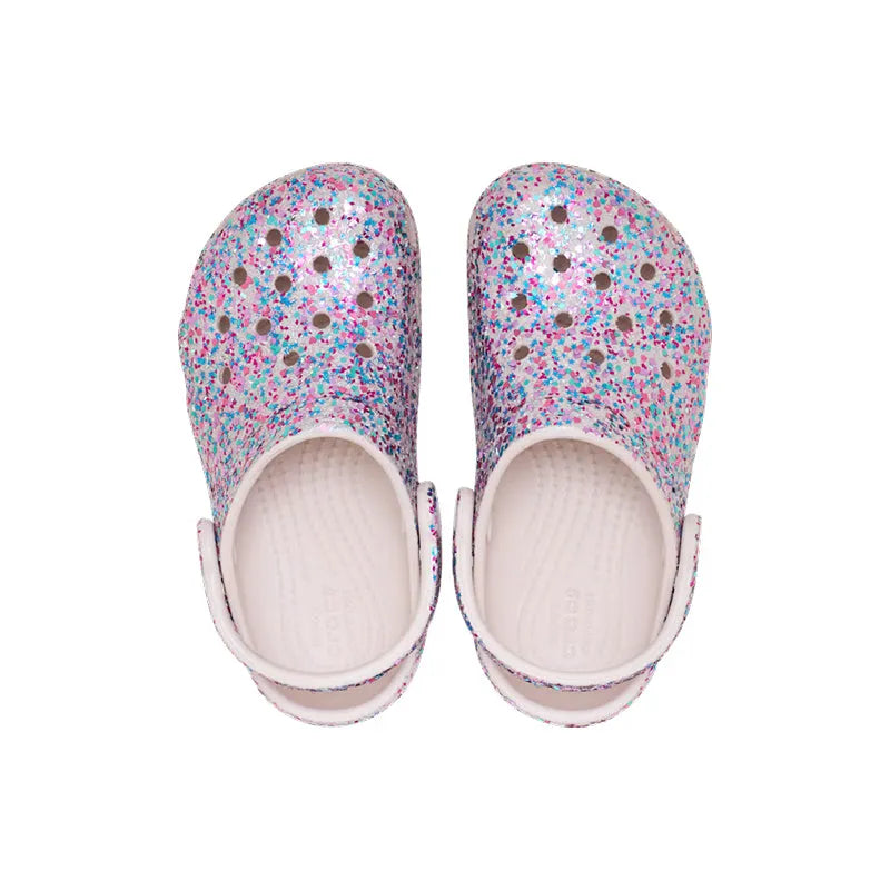 Kid's Toddler Classic Dazzle Glitter Clog Cocoa Creme