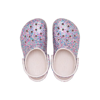 Kid's Toddler Classic Dazzle Glitter Clog Cocoa Creme