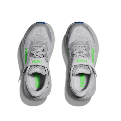 Kid's Preschool Clifton 10 Ash Grey/Neon Green
