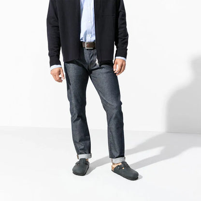 Men's Boston Black Oiled Leather