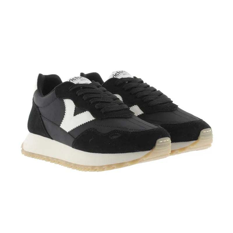 Women's Viento Nylon & Serraje Negro