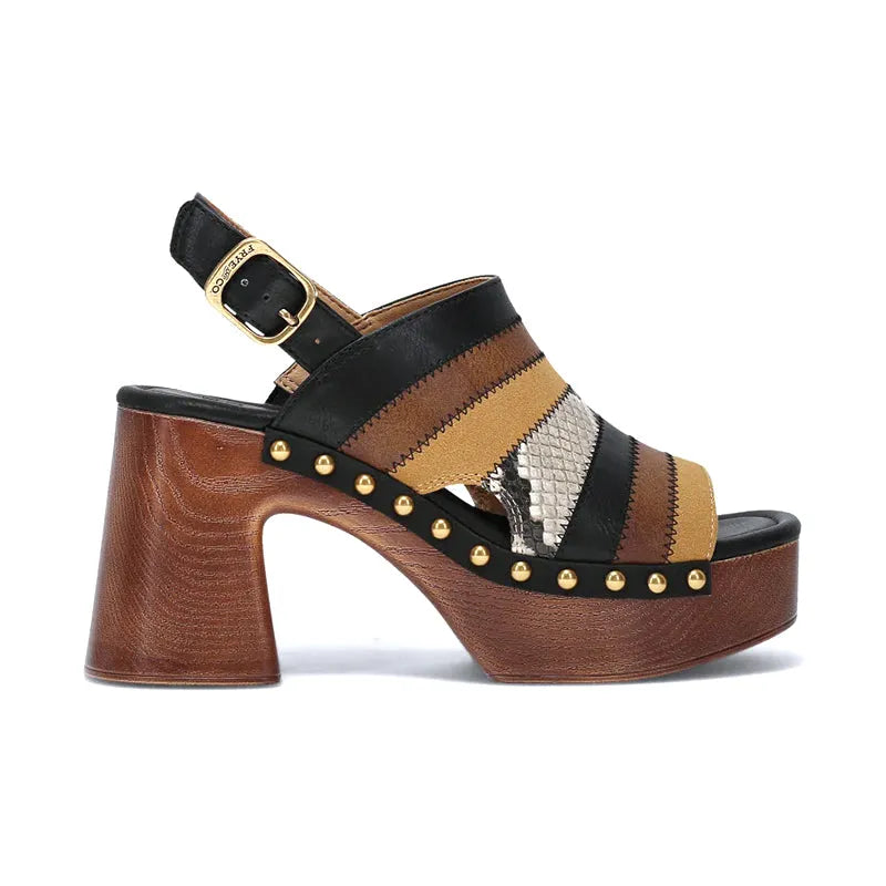 Women's Wylie Patchwork Black Multi Bratislava