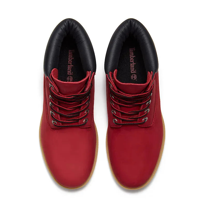 Men's 6" Premium Waterproof Dark Red Nubuck