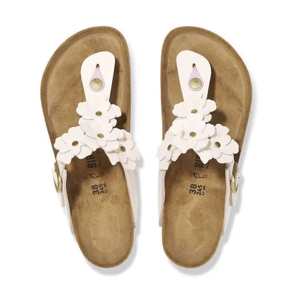 Women's Gizeh Flowers Light Rose Leather