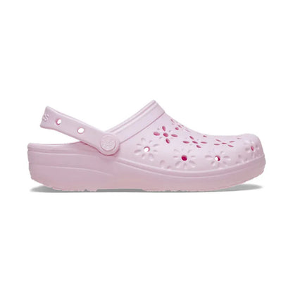 Women's Classic Floral Cut Out Clog Pink Milk