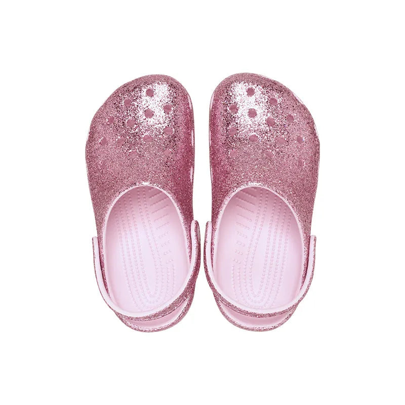Kid's Toddler Classic Chunky Glitter Clog Pink Milk
