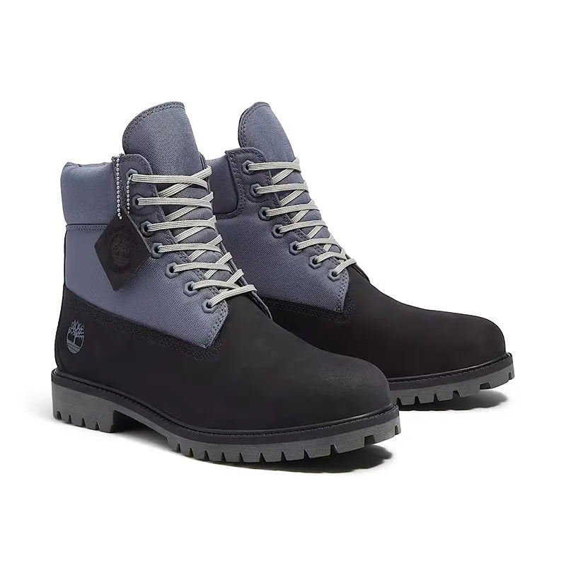 Men's 6" Heritage Waterproof Black Nubuck/Medium Grey