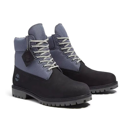 Men's 6" Heritage Waterproof Black Nubuck/Medium Grey
