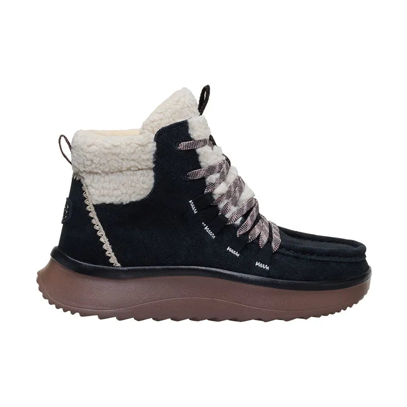 Women's Wendy Peak Apres Suede Cozy Stitch Black/Tan