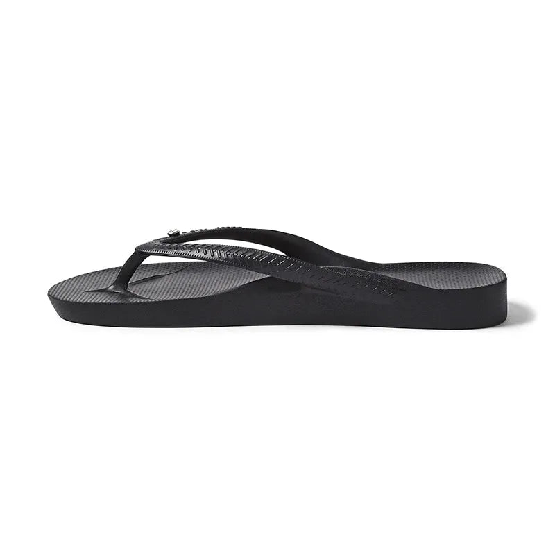 Women's Arch Support Flip Flop Crystal Black