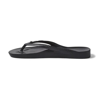 Women's Arch Support Flip Flop Crystal Black