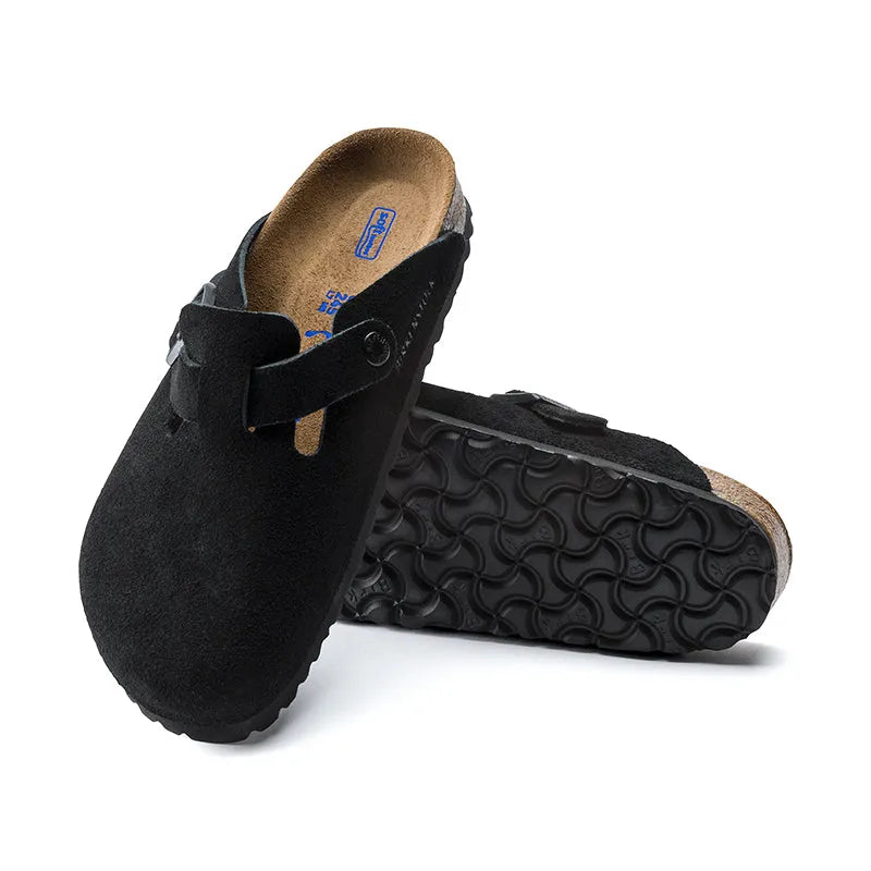 Women's Boston Soft Footbed Black Suede
