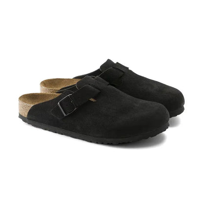 Men's Boston Soft Footbed Black Suede