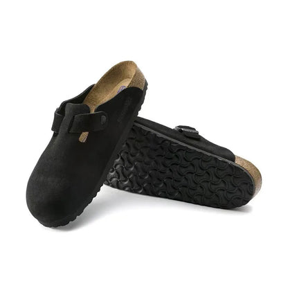Men's Boston Soft Footbed Black Suede