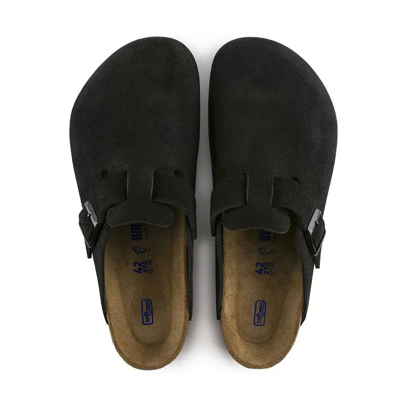 Men's Boston Soft Footbed Black Suede