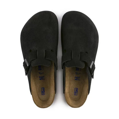 Men's Boston Soft Footbed Black Suede
