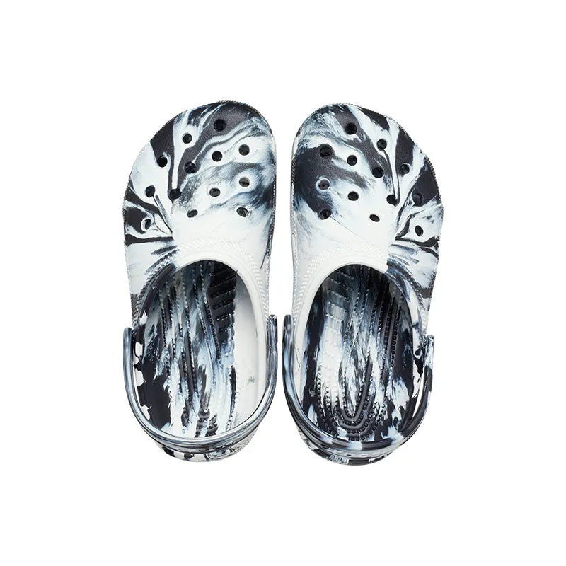 Kid's Preschool Classic Marbled Clog Black/White