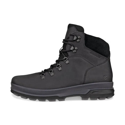Men's Rugged Track Plain Toe Boot Water-Proof Black