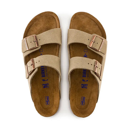 Women's Arizona Soft Footbed Taupe Suede