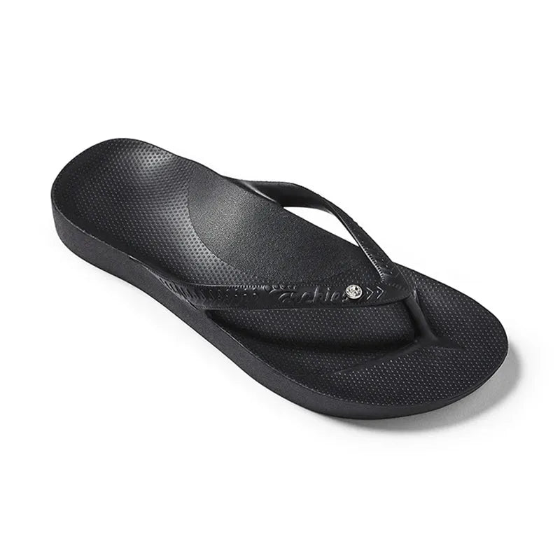 Women's Arch Support Flip Flop Crystal Black