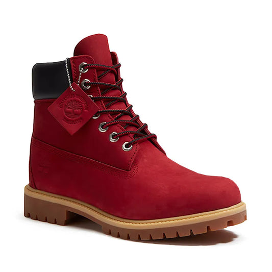 Men's 6" Premium Waterproof Dark Red Nubuck