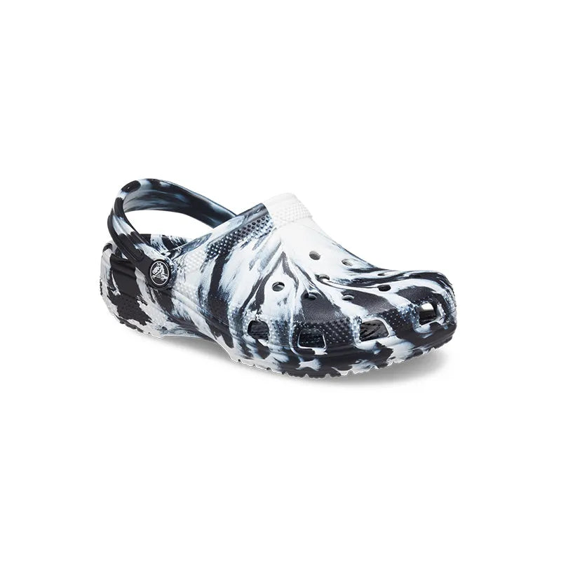 Kid's Preschool Classic Marbled Clog Black/White