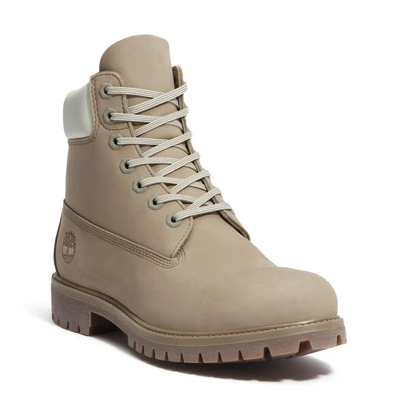 Men's 6" Premium Waterproof Medium Grey Nubuck/Light Green