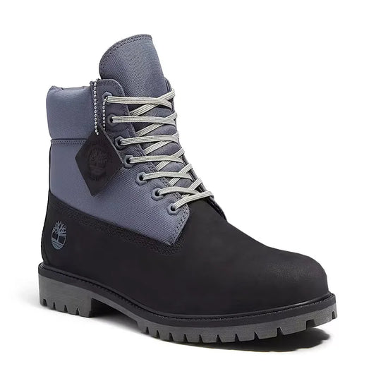 Men's 6" Heritage Waterproof Black Nubuck/Medium Grey