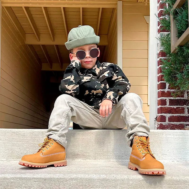 Kid's Preschool 6" Premium Waterproof Wheat Nubuck