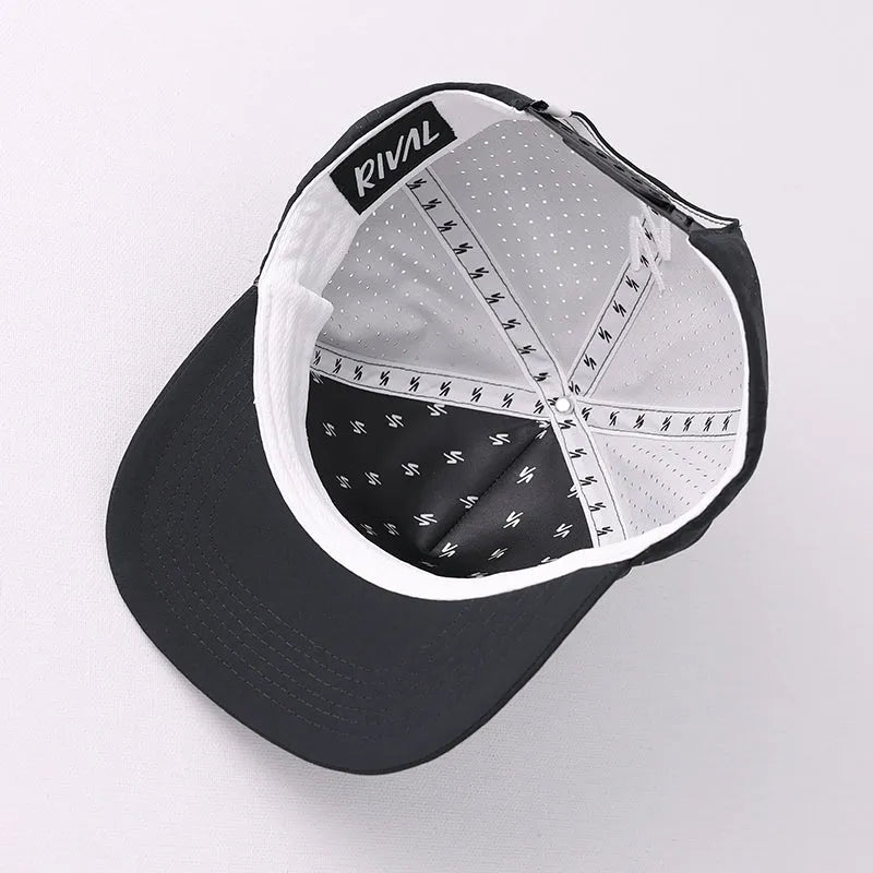 My Perforated Snapback Hat Black