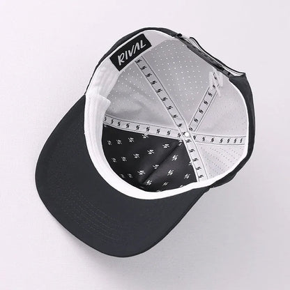 My Perforated Snapback Hat Black