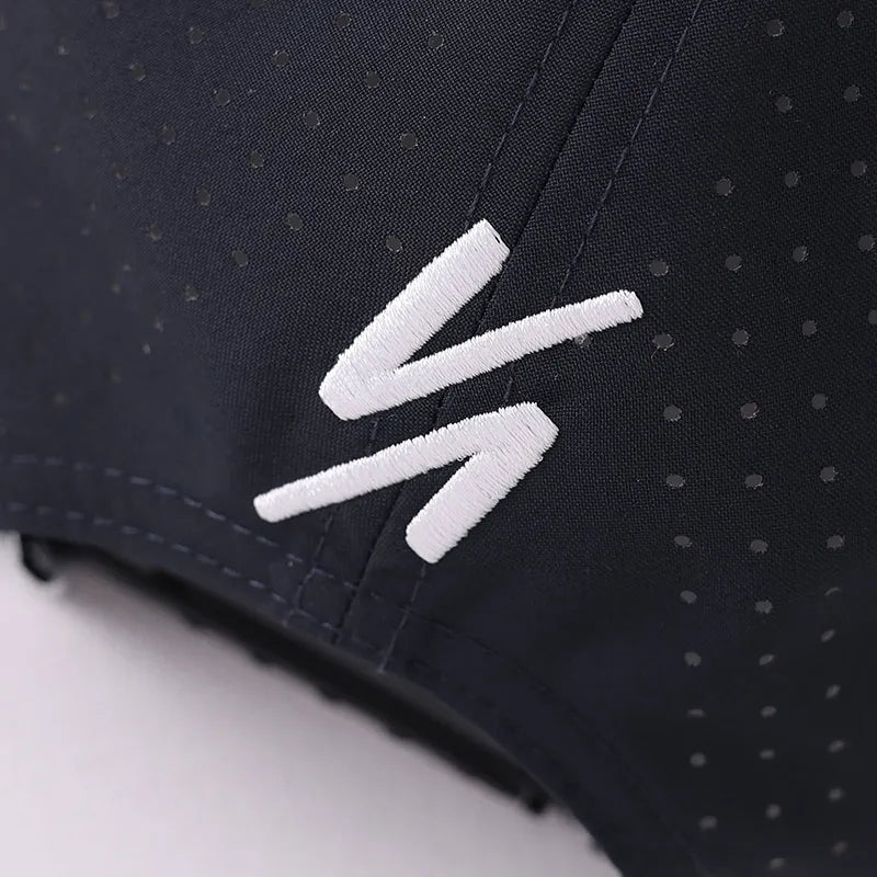 My Perforated Snapback Hat Black