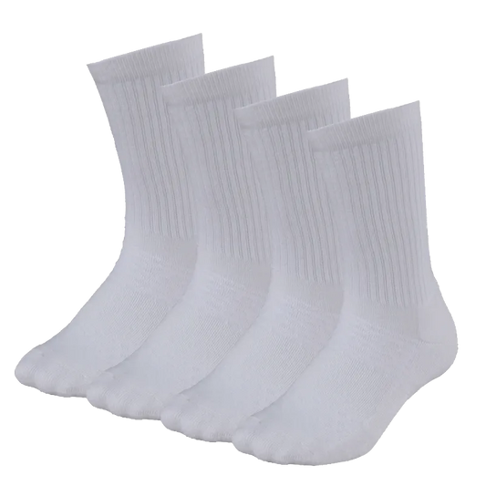 Junior's Small Crew 4 Pack White